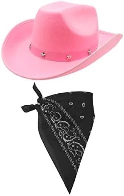 ILOVEFANCYDRESS COWBOY FANCY DRESS ACCESSORY SET COSTUME PINK COWBOY HAT WITH STAR STUDDED BAND & COLOURED PAISLEY BANDANA WILD WEST WESTERN SHERIFF BANDANA (PINK BANDANA) 13 ILOVEFANCYDRESS COWBOY FANCY DRESS ACCESSORY SET COSTUME PINK COWBOY HAT WITH STAR STUDDED BAND & COLOURED PAISLEY BANDANA WILD WEST WESTERN SHERIFF BANDANA (PINK BANDANA) -I Love Fancy Dress Ltd Shop 310U00FCQNL. AC