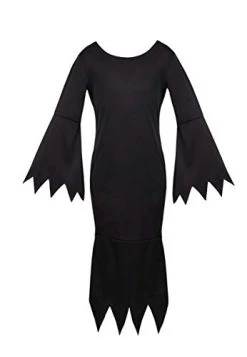 Girls Gothic Dress Halloween Fancy Dress Costume - Vampire Fancy Dress For Girls - Halloween Costume For Kids - Black Dress With Edges & Red Velour Cape -I Love Fancy Dress Ltd Shop 315hLPhIGZL