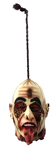 ILOVEFANCYDRESS LIFESIZE HANGING HEAD HALLOWEEN DECORATION - HANGING HEAD WITH PROTRUDING TONGUE HALLOWEEN PROP - PACK OF 1