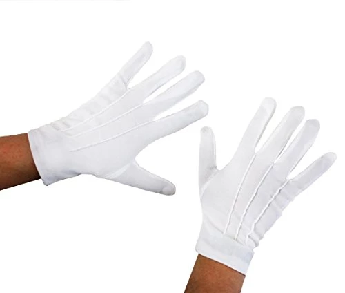 POPPINS ACCESSORIES PACK. EDWARDIAN NANNY FANCY DRESS PROPS: BOWLER HAT + WHITE GLOVES + FAUX-LEATHER CARPET BAG + RED BOW TIE. SIZE: WOMENS 58CM HAT 4 POPPINS ACCESSORIES PACK. EDWARDIAN NANNY FANCY DRESS PROPS: BOWLER HAT + WHITE GLOVES + FAUX-LEATHER CARPET BAG + RED BOW TIE. SIZE: WOMENS 58CM HAT - Image 4