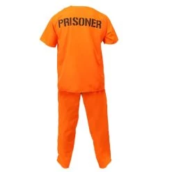 Adults Ladies Prisoners Convict Costume – X-Small - Orange Prisoner Top, Matching Orange Trousers – Cops & Robbers, Halloween Fancy Dress -I Love Fancy Dress Ltd Shop 319LadO5u1L