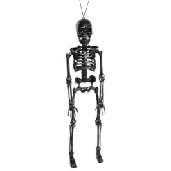 Silver Hanging Skeleton - Pack Of 1-46cm (18") From Head To Toe - Silver Skeleton With An Easy Hanging Design - Perfect Halloween Decoration For Parties And Trick Or Treating