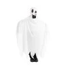 Childs Halloween Ghost Costume - White Jagged Edge Tunic With Attached Ghost Mask - Kids Friendly Ghost Halloween Fancy Dress Costume