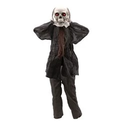 I LOVE FANCY DRESS LTD Animatronic Skeleton 110cm 43" Halloween Decoration - Red Light Up Eyes & Sound Effects - Removes Head - Halloween Props - Pack Of 1