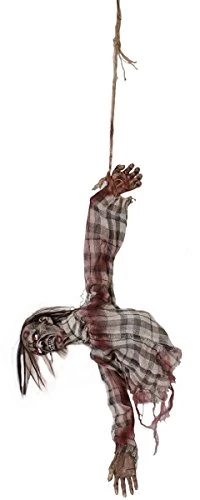 ILOVEFANCYDRESS SCARY HALLOWEEN ANIMATRONIC ZOMBIE DECORATION - NOISE ACTIVATED ZOMBIE TORSO WITH MOTORISED HEAD, SCARY SOUND EFFECTS AND GLOWING RED EYES - PERFECT DECORATION FOR HALLOWEEN EVENTS