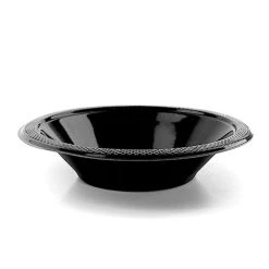 I LOVE FANCY DRESS Pack Of 25 Black Bowls - 7"/18cm Large Re-Usable Plastic Bowls - Bright Colourful Party Tableware Set -I Love Fancy Dress Ltd Shop 31Q2WNP0qUL