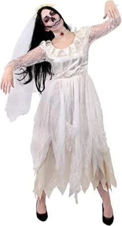 LADIES GHOST BRIDE FANCY DRESS COSTUME - HALLOWEEN CORPSE BRIDE COSTUME RAGGED WHITE WEDDING DRESS - PERFECT FOR HALLOWEEN OR HORROR THEMED PARTIES 15 LADIES GHOST BRIDE FANCY DRESS COSTUME - HALLOWEEN CORPSE BRIDE COSTUME RAGGED WHITE WEDDING DRESS - PERFECT FOR HALLOWEEN OR HORROR THEMED PARTIES -I Love Fancy Dress Ltd Shop 31WlDaZQXEL. AC