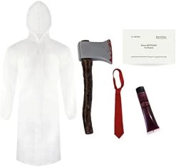 Adults Patrick Bateman Costume - Standard - Transparent Raincoat, Red Tie, Fake Axe, Business Card And Fake Blood - Mens Psycho American TV Film Character Halloween Fancy Dress Costume 8 Adults Patrick Bateman Costume - Standard - Transparent Raincoat, Red Tie, Fake Axe, Business Card And Fake Blood - Mens Psycho American TV Film Character Halloween Fancy Dress Costume -I Love Fancy Dress Ltd Shop 31ayps58whL. AC 1