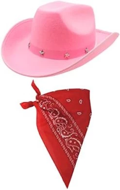 ILOVEFANCYDRESS COWBOY FANCY DRESS ACCESSORY SET COSTUME PINK COWBOY HAT WITH STAR STUDDED BAND & COLOURED PAISLEY BANDANA WILD WEST WESTERN SHERIFF BANDANA (PINK BANDANA) 16 ILOVEFANCYDRESS COWBOY FANCY DRESS ACCESSORY SET COSTUME PINK COWBOY HAT WITH STAR STUDDED BAND & COLOURED PAISLEY BANDANA WILD WEST WESTERN SHERIFF BANDANA (PINK BANDANA) -I Love Fancy Dress Ltd Shop 31cIoob4pL. AC
