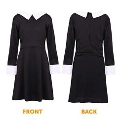 Girls Gothic Schoolgirl Fancy Dress Costume - Children's Wednesday Halloween Costume - Long Black Dress With White Collar & Cuffs -I Love Fancy Dress Ltd Shop 31er mSpZTL