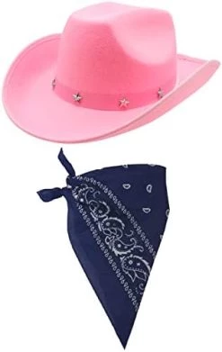ILOVEFANCYDRESS COWBOY FANCY DRESS ACCESSORY SET COSTUME PINK COWBOY HAT WITH STAR STUDDED BAND & COLOURED PAISLEY BANDANA WILD WEST WESTERN SHERIFF BANDANA (PINK BANDANA) 14 ILOVEFANCYDRESS COWBOY FANCY DRESS ACCESSORY SET COSTUME PINK COWBOY HAT WITH STAR STUDDED BAND & COLOURED PAISLEY BANDANA WILD WEST WESTERN SHERIFF BANDANA (PINK BANDANA) -I Love Fancy Dress Ltd Shop 31l4YWL3xiL. AC