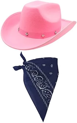 ILOVEFANCYDRESS COWBOY FANCY DRESS ACCESSORY SET COSTUME PINK COWBOY HAT WITH STAR STUDDED BAND & COLOURED PAISLEY BANDANA WILD WEST WESTERN SHERIFF BANDANA (PINK BANDANA) 6 ILOVEFANCYDRESS COWBOY FANCY DRESS ACCESSORY SET COSTUME PINK COWBOY HAT WITH STAR STUDDED BAND & COLOURED PAISLEY BANDANA WILD WEST WESTERN SHERIFF BANDANA (PINK BANDANA) - Image 6