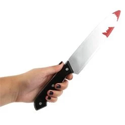 Halloween Knife Prop - Pack Of 1-30cm Long Fake Bloody Knife With Black Handle - Halloween Slasher Bloody Knife Fancy Dress Prop Accessory -I Love Fancy Dress Ltd Shop 31lgLjeNjGL