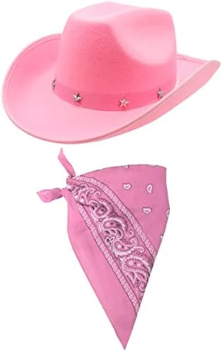 ILOVEFANCYDRESS COWBOY FANCY DRESS ACCESSORY SET COSTUME PINK COWBOY HAT WITH STAR STUDDED BAND & COLOURED PAISLEY BANDANA WILD WEST WESTERN SHERIFF BANDANA (PINK BANDANA) 7 ILOVEFANCYDRESS COWBOY FANCY DRESS ACCESSORY SET COSTUME PINK COWBOY HAT WITH STAR STUDDED BAND & COLOURED PAISLEY BANDANA WILD WEST WESTERN SHERIFF BANDANA (PINK BANDANA) - Image 7