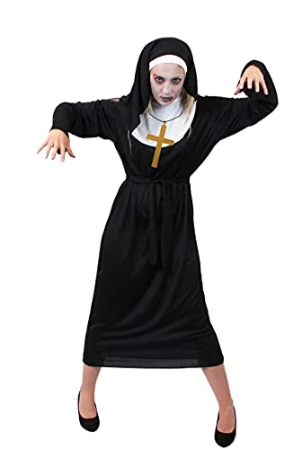 ZOMBIE NUN COSTUME FOR LADIES + GOLD CROSS, FAKE BLOOD AND FACEPAINT PERFECT FOR HALLOWEEN, ZOMBIE FANCY DRESS - EXTRA LARGE 2 ZOMBIE NUN COSTUME FOR LADIES + GOLD CROSS, FAKE BLOOD AND FACEPAINT PERFECT FOR HALLOWEEN, ZOMBIE FANCY DRESS - EXTRA LARGE - Image 2