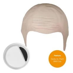 Adults Halloween Festering Uncle Costume - Black Robe With White Belt, Bald Cap And Facepaint - Gothic Family Manor TV And Film Halloween Fancy Dress -I Love Fancy Dress Ltd Shop 31sxSsO2t9L