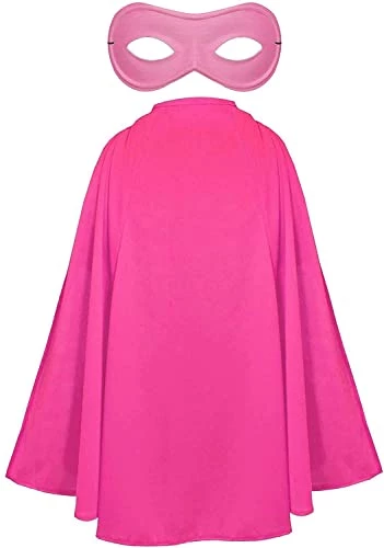 Adults Superhero Accessory Set - Pink Cape And Matching Eye Mask - Mens Womens Superhero Villain Fancy Dress Costume Accessory Set 4 Adults Superhero Accessory Set - Pink Cape And Matching Eye Mask - Mens Womens Superhero Villain Fancy Dress Costume Accessory Set - Image 4
