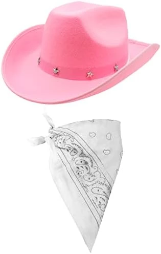 ILOVEFANCYDRESS COWBOY FANCY DRESS ACCESSORY SET COSTUME PINK COWBOY HAT WITH STAR STUDDED BAND & COLOURED PAISLEY BANDANA WILD WEST WESTERN SHERIFF BANDANA (PINK BANDANA) 9 ILOVEFANCYDRESS COWBOY FANCY DRESS ACCESSORY SET COSTUME PINK COWBOY HAT WITH STAR STUDDED BAND & COLOURED PAISLEY BANDANA WILD WEST WESTERN SHERIFF BANDANA (PINK BANDANA) - Image 9