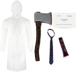 Adults Patrick Bateman Costume - Standard - Transparent Raincoat, Red Tie, Fake Axe, Business Card And Fake Blood - Mens Psycho American TV Film Character Halloween Fancy Dress Costume 9 Adults Patrick Bateman Costume - Standard - Transparent Raincoat, Red Tie, Fake Axe, Business Card And Fake Blood - Mens Psycho American TV Film Character Halloween Fancy Dress Costume -I Love Fancy Dress Ltd Shop 31yf57ZeskL. AC 1