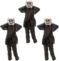 I LOVE FANCY DRESS LTD Animatronic Skeleton 110cm 43" Halloween Decoration - Red Light Up Eyes & Sound Effects - Removes Head - Halloween Props - Pack Of 1 -I Love Fancy Dress Ltd Shop 41 O mGCEnL. AC