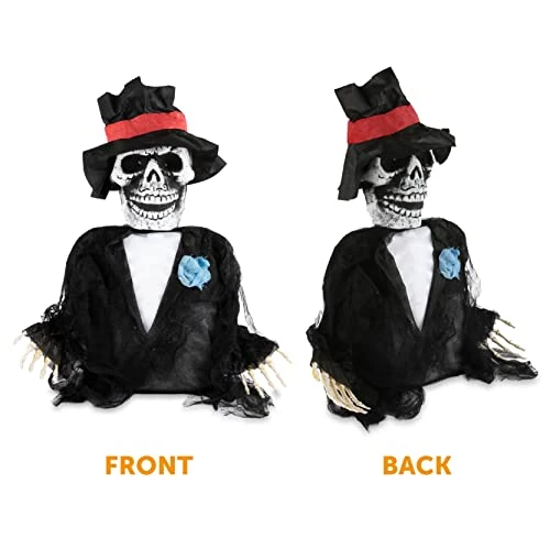I LOVE FANCY DRESS Groundbreaking Halloween Skeleton Groom - Pack Of 1 - Skeleton Groom Prop With Light-Up Eyes - Spooky Halloween Outdoor Trick Or Treat Decoration 5 I LOVE FANCY DRESS Groundbreaking Halloween Skeleton Groom - Pack Of 1 - Skeleton Groom Prop With Light-Up Eyes - Spooky Halloween Outdoor Trick Or Treat Decoration - Image 5
