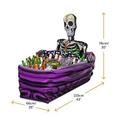 Halloween Inflatable Drinks Cooler - Coffin Shaped Inflatable Cooler With Day Of The Dead Skeleton - Day Of The Dead Festival Halloween Party Decoration -I Love Fancy Dress Ltd Shop 410TioYS2L 1