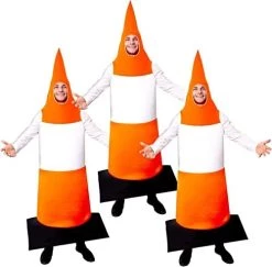 I LOVE FANCY DRESS Traffic Cone Costume - Pack Of 1 - Orange & White Road Traffic Cone - Stag Night Funny Novelty Party Costume -I Love Fancy Dress Ltd Shop 410Toh4viKL. AC
