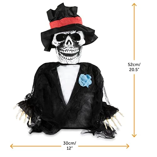 I LOVE FANCY DRESS Groundbreaking Halloween Skeleton Groom - Pack Of 1 - Skeleton Groom Prop With Light-Up Eyes - Spooky Halloween Outdoor Trick Or Treat Decoration 6 I LOVE FANCY DRESS Groundbreaking Halloween Skeleton Groom - Pack Of 1 - Skeleton Groom Prop With Light-Up Eyes - Spooky Halloween Outdoor Trick Or Treat Decoration - Image 6