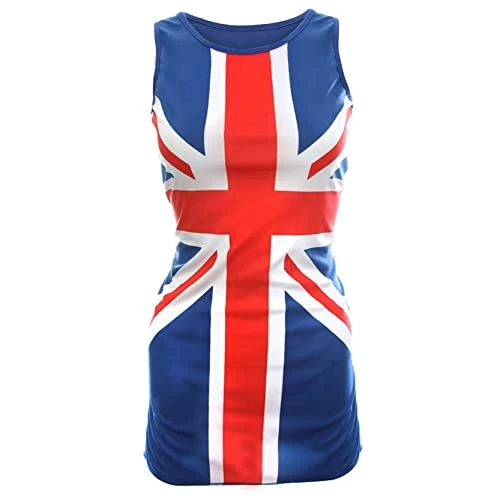 Ladies Union Jack Dress - Red, White And Blue Union Jack Flag Classic Dress - 90s Music Icons, Brit Pop, VE Day, King's Coronation Fancy Dress 1 Ladies Union Jack Dress - Red, White And Blue Union Jack Flag Classic Dress - 90s Music Icons, Brit Pop, VE Day, King's Coronation Fancy Dress