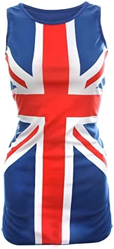 Ladies Union Jack Dress - Red, White And Blue Union Jack Flag Classic Dress - 90s Music Icons, Brit Pop, VE Day, King's Coronation Fancy Dress 8 Ladies Union Jack Dress - Red, White And Blue Union Jack Flag Classic Dress - 90s Music Icons, Brit Pop, VE Day, King's Coronation Fancy Dress - Image 8