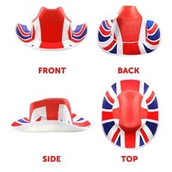 Union Jack Accessory Set - Velour Union Jack Cowboy Hat + Pair Of Union Jack Braces - Jubilee VE Day Celebrations Fancy Dress Costumes -I Love Fancy Dress Ltd Shop 4123VsS0pPL
