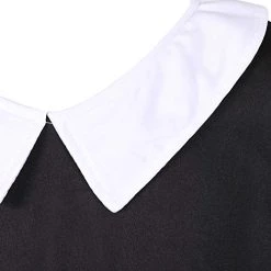 Ladies Gothic Manor Daughter Fancy Dress Costume - Adult's Wednesday Halloween Costume - Long Black Collared Dres, Tights & Facepaint 11 Ladies Gothic Manor Daughter Fancy Dress Costume - Adult's Wednesday Halloween Costume - Long Black Collared Dres, Tights & Facepaint -I Love Fancy Dress Ltd Shop 412WT GI0WL