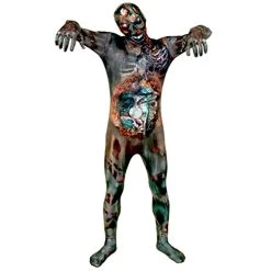 I LOVE FANCY DRESS LTD Adults Unisex Halloween Zombie Skin Suit. Print On The Front And Back