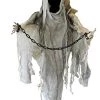 ILOVEFANCYDRESS SCARY HALLOWEEN ANIMATRONIC SPECTRE DECORATION - HAUNTED GHOST WITH MOTORISED HEAD & ARMS, SCARY SOUND EFFECTS AND GLOWING RED EYES - PERFECT DECORATION FOR HALLOWEEN EVENTS