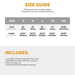 ADULTS VAMPIRE COUNT DRACULA FANCY DRESS COSTUME - VAMPIRE FANCY DRESS COSTUME WITH SHIRT/WAISTCOAT, MEDAL, BOWTIE & CAPE - PERFECT VAMPIRE HALLOWEEN COSTUME - AVAILABLE IN 5 SIZES: SMALL, MEDIUM, LARGE, XLARGE, XXLARGE -I Love Fancy Dress Ltd Shop 414Eq4kI7hL