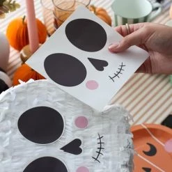 Halloween Skull Pinata - Pack Of 1 - White Skull Shaped Pinata And Face Stickers - Fun Kids Halloween Party Activity Decoration 11 Halloween Skull Pinata - Pack Of 1 - White Skull Shaped Pinata And Face Stickers - Fun Kids Halloween Party Activity Decoration -I Love Fancy Dress Ltd Shop 416Cey5 fBL