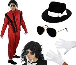 Ilovefancydress Adult Deluxe King Of Pop Costume - Jacko Thriller (Medium)