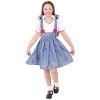 Girls Dorothy Costume - Kansas Girl Fancy Dress Costume For World Book Day/Book Week - Blue & White Gingham Dress + Matching Hair Ties