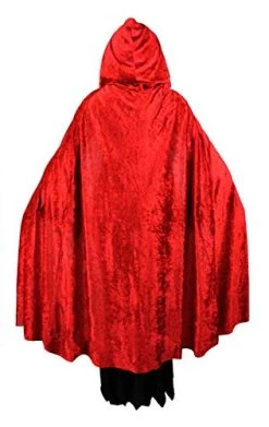 Girls Gothic Dress Halloween Fancy Dress Costume - Vampire Fancy Dress For Girls - Halloween Costume For Kids - Black Dress With Edges & Red Velour Cape -I Love Fancy Dress Ltd Shop 418FDlHZ2dL