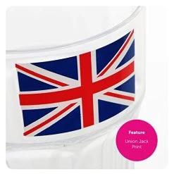I LOVE FANCY DRESS Union Jack Tumblers - Pack Of 24 - Clear Plastic Tumbler Cups With Union Jack Flag Print - King's Coronation Jubilee Street Party Tableware -I Love Fancy Dress Ltd Shop 418RrdK2iqL