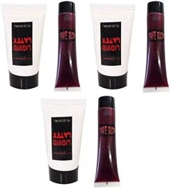 MAKE UP SPECIAL EFFECTS SET FAKE BLOOD PLUS LIQUID LATEX PERFECT FOR FAKE SCARS, ZOMBIE FANCY DRESS AND SCARY MAKE UP - PACK OF 1 -I Love Fancy Dress Ltd Shop 418f0fLboZL. AC 1