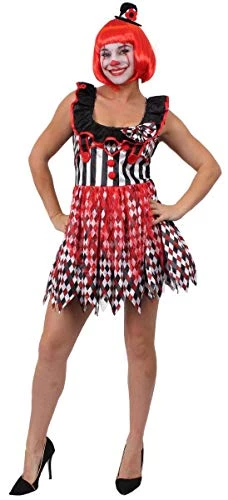LADIES DELUXE SCARY EVIL KILLER CLOWN HALLOWEEN COSTUME. WOMENS HALLOWEEN HARLEQUIN CLOWN FANCY DRESS COSTUME WITH MINIATURE FASCINATOR HAT ON HEADBAND. SIZE: SMALL 7 LADIES DELUXE SCARY EVIL KILLER CLOWN HALLOWEEN COSTUME. WOMENS HALLOWEEN HARLEQUIN CLOWN FANCY DRESS COSTUME WITH MINIATURE FASCINATOR HAT ON HEADBAND. SIZE: SMALL - Image 7