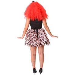 LADIES DELUXE SCARY EVIL KILLER CLOWN HALLOWEEN COSTUME. WOMENS HALLOWEEN HARLEQUIN CLOWN FANCY DRESS COSTUME WITH MINIATURE FASCINATOR HAT ON HEADBAND. SIZE: SMALL 14 LADIES DELUXE SCARY EVIL KILLER CLOWN HALLOWEEN COSTUME. WOMENS HALLOWEEN HARLEQUIN CLOWN FANCY DRESS COSTUME WITH MINIATURE FASCINATOR HAT ON HEADBAND. SIZE: SMALL -I Love Fancy Dress Ltd Shop 419u0It JL