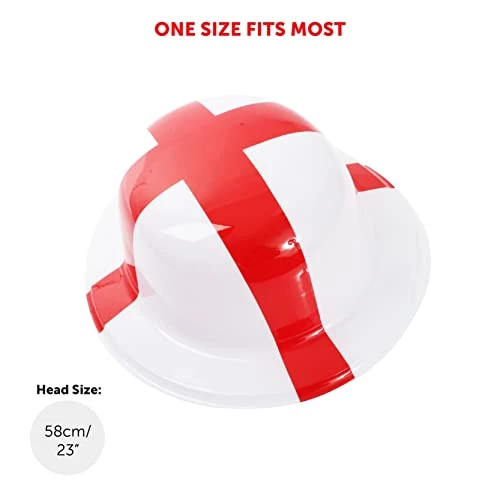 England Bowler Hat - English St Georges Flag Bowler Hat - Fancy Dress Accessory For Indoor Outdoor Sporting Events, Street Parties, Festivals And Celebrations 7 England Bowler Hat - English St Georges Flag Bowler Hat - Fancy Dress Accessory For Indoor Outdoor Sporting Events, Street Parties, Festivals And Celebrations - Image 7