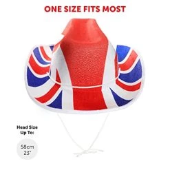 Union Jack Accessory Set - Velour Union Jack Cowboy Hat + Pair Of Union Jack Braces - Jubilee VE Day Celebrations Fancy Dress Costumes -I Love Fancy Dress Ltd Shop 41Bh4T8Mx6L