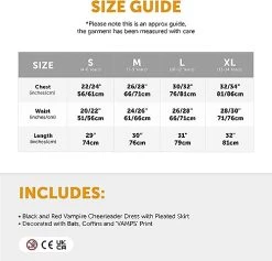 Girls Halloween Vampire Cheerleader Costume - Black Dress With Pom Poms And Tights - Kids Trick Or Treat Fancy Dress -I Love Fancy Dress Ltd Shop 41CSS JLYEL