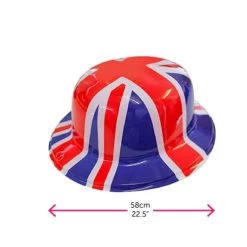 I LOVE FANCY DRESS Union Jack Bowler Hat - British Flag Plastic Bowler Hats β VE Day, King's Coronation, Queens Jubilee, Britain Celebrations 21 I LOVE FANCY DRESS Union Jack Bowler Hat - British Flag Plastic Bowler Hats β VE Day, King's Coronation, Queens Jubilee, Britain Celebrations -I Love Fancy Dress Ltd Shop 41EZqJClzML