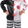 KIDS SCARY CLOWN COSTUME FANCY DRESS COSTUME - CLOWN COSTUME PERFECT HALLOWEEN COSTUME WITH WIG