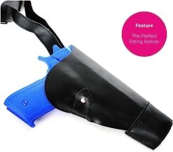 I LOVE FANCY DRESS Thigh Gun Holsters With Two Plastic Guns Halloween Costume Accessory - Treasure Hunter Tomb Cosplay Video Game Movie - Black Belt And Pistols -I Love Fancy Dress Ltd Shop 41F9tqpM1JL