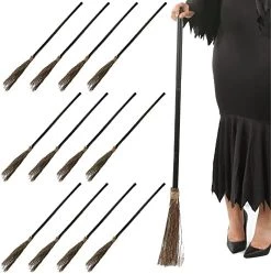 Witch Halloween Broomstick - 3-Piece Screwable Witch's Broomstick - Halloween Fancy Dress Costume Accessory - Pack Of 1 -I Love Fancy Dress Ltd Shop 41FwEjuJjkL. AC